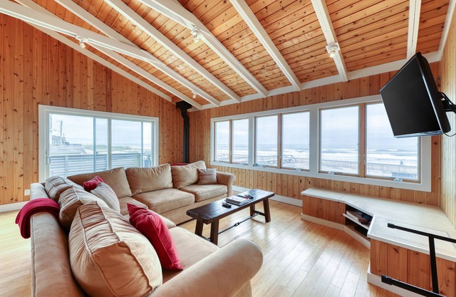 Charming oceanfront home w/stunning views & wraparound deck - steps from beach