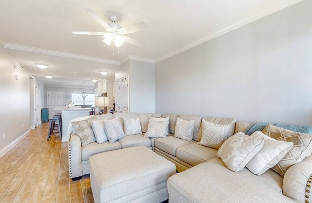 Charming stay near the sea with balcony, open layout, smart TVs, & W/D