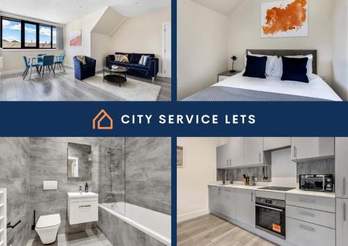 City Service Lets - Large Cheam 1 bed with parking - Long stays welcome