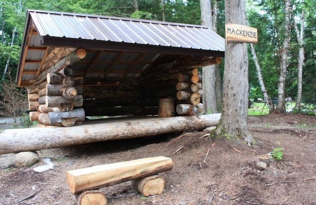 Classic Adirondack Lean-to with shower, fire pit, dock and waterfront