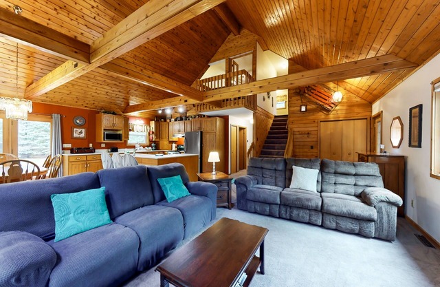 Classic, dog-friendly home with firepit, great yard & fireplaces
