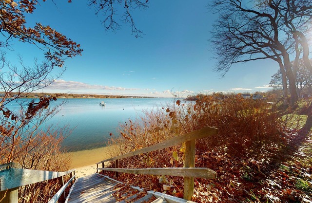 Classic home with firepit & lovely yard, steps from Great Pond beach & path