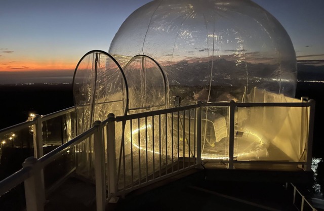 Clear Bubble Tent w/Queen Size Bed, includes indoor bedroom and bathroom