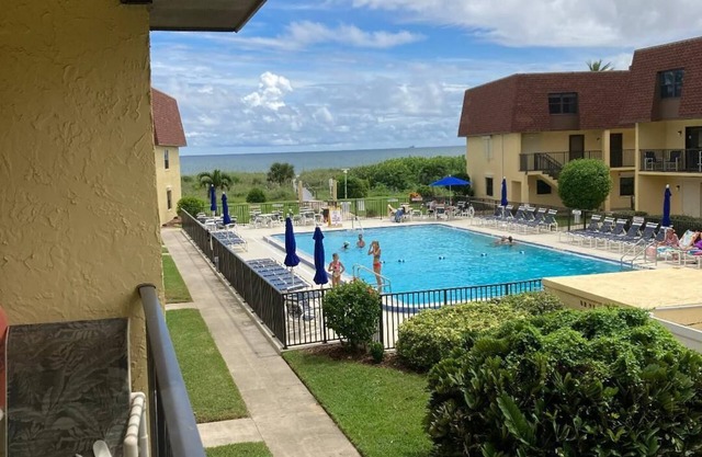 Cocoa Beach Club 223 ocean front property, direct beach access large heated pool