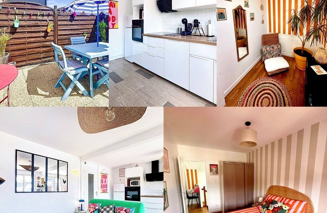 Colorful house - 2 bedrooms - 5 minutes from the sea!