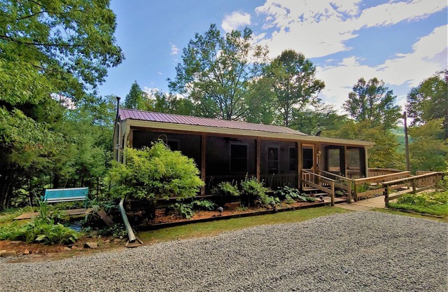 Come unplug and relax in our cabin nestled in the blueridge mountains!