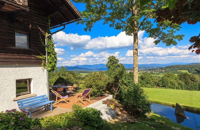 comfortable free-standing holiday house with dreamlike distant view