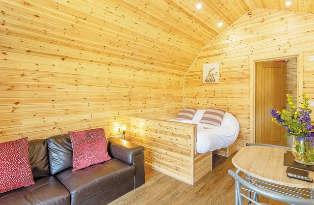 Comfortable pod perfect for short stays for couples with a sense of fun.