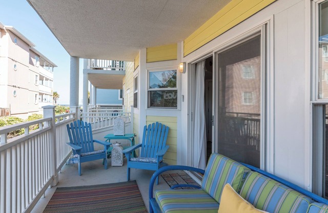 Condo just steps from the beach and swimming in the ocean!