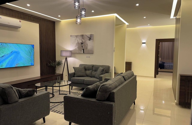 Contemporary apartment with a scenic view