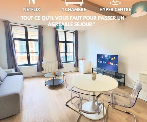 Cosy appart- 4 pers Netflix Hyper centre Douai