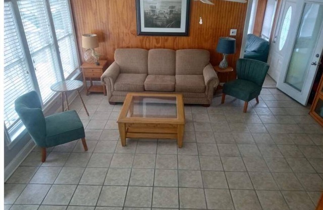 Cozy beach house two blocks from the beach with sunsets over the sound.