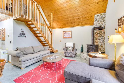Cozy Birchwood Retreat on UTV Trail with Hot Tub!