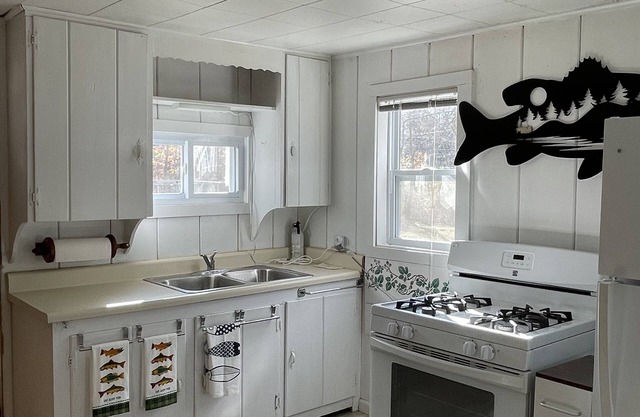 Cozy Lakefront Hilltop Cottage. Pet friendly. Queen Bed &2 Queen Futons Sleeps 6