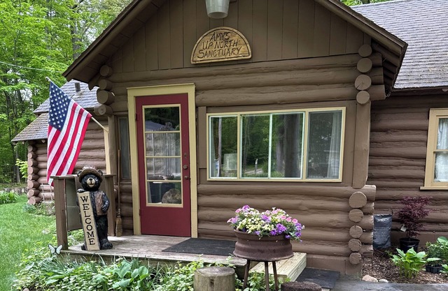 Cozy/rustic cabin in the woods.linens and firewood included!