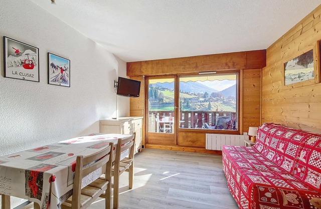 Cozy studio in La Clusaz for 4 pers, WIFI, garage, pets allowed