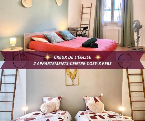 Creux de l'Église - 2 Appartements cosy, 2 Salles de Bains, 8 personnes