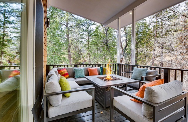Decks + Tree-Lined Views: Arrowbear Lake Cabin
