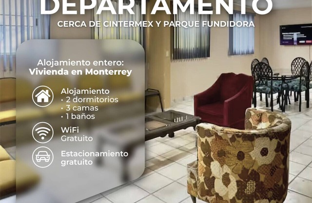 Departamento cerca de Cintermex y parque fundidora