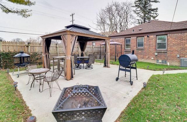 Detroit Retreat Fire Pits + Gazebo & Charcoal Grill
