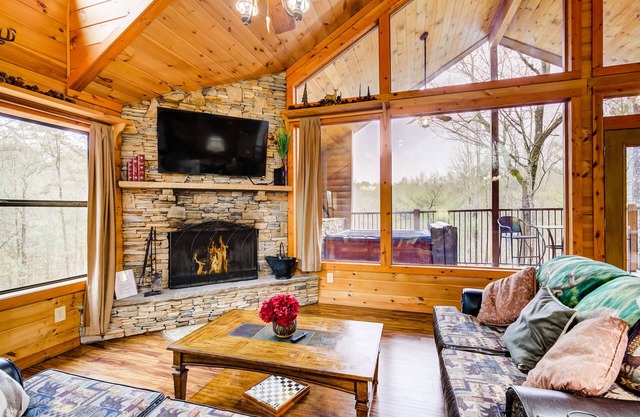Dog-Friendly Cabin w/Hot Tub, Firepit, Sauna, & Free WiFi