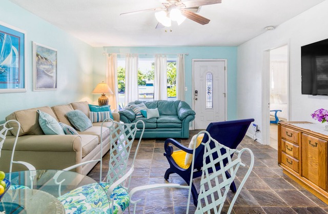Dog-friendly coastal duplex with patio, grill, AC, & washer/dryer - near beach