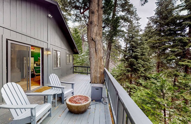 Dog-friendly getaway with firepit, deck, & mountain views - near skiing & lakes
