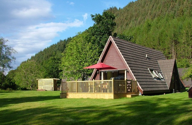 Dog friendly lodge on the shores of Loch Oich