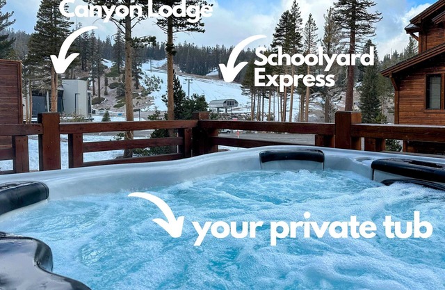 "Double Black♦️♦️" - Ultimate Slopeside Living & Views: Private Hottub/Garage