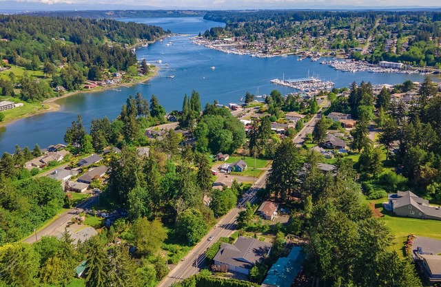 Downtown Gig Harbor home with gorgeous views of Mt. Rainier AND a private sauna!