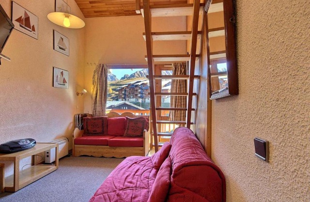 Duplex cosy 5-6 pers au pied des pistes avec TV, DVD et cuisine équipée - FR-1-455-52