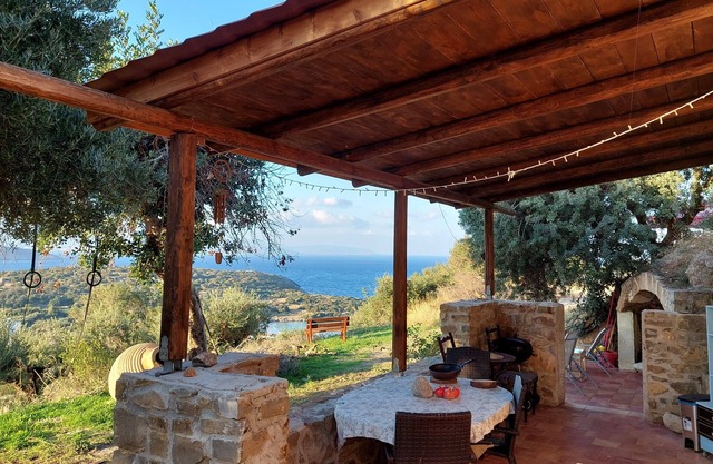 EcoVasileio- Cottage on Mirabello bay with Treehouse/FirePit/ExtremeView/XXLbed