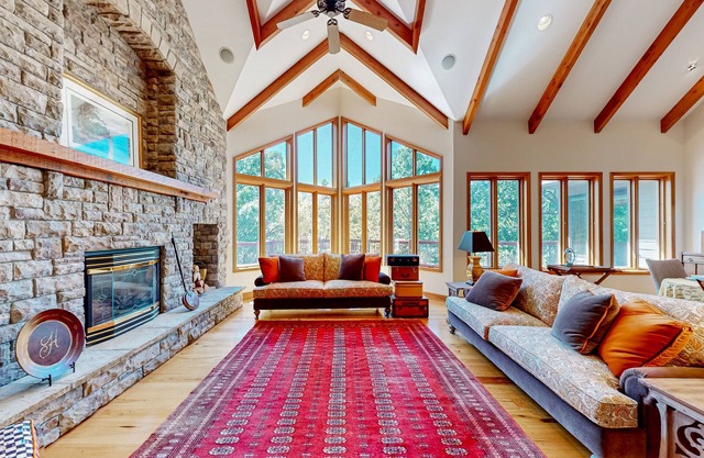 Elegant lake house with gourmet kitchen, game room, scenic views & lake frontage