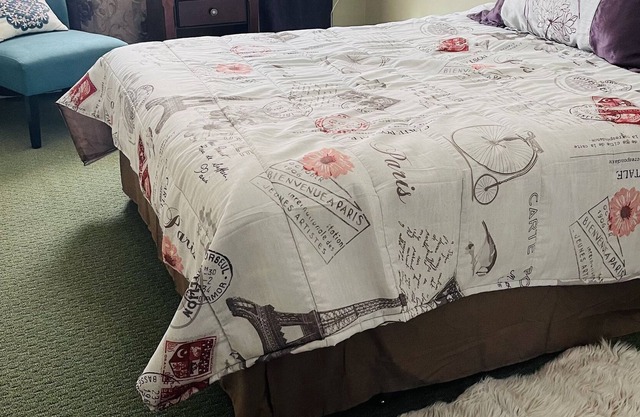 Entire guest suite with Queen bed, private bathroom and family room