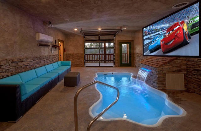 Escape to the ultimate honeymoon pool cabin with private indoor pool