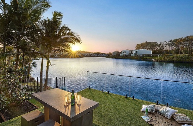Executive modern waterfront house