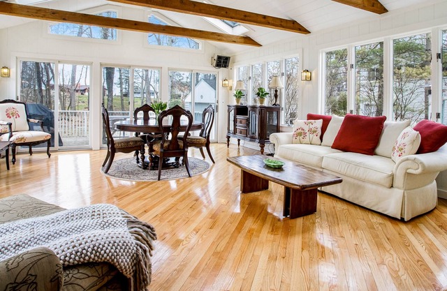 Exquisite home with beach access, tennis, firepit, golf, & W/D
