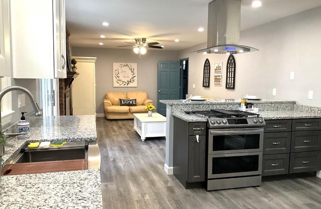 Family-Friendly 4 bedroom home with game room.