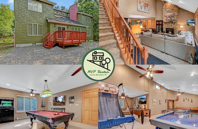 Family & Pet Retreat-2 Amazing Game Rooms-FencedYd-Pool-Beach-JimThorpe-Speedway