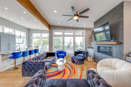 Fenced Yard, Water and Island Views Anacortes Home!