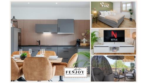 FENJOY: Großes Ferienapartment im Neubau/Balkon/BBQ