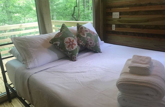 Firefly Bend Treehouse - View of the National Forest from Your Bed