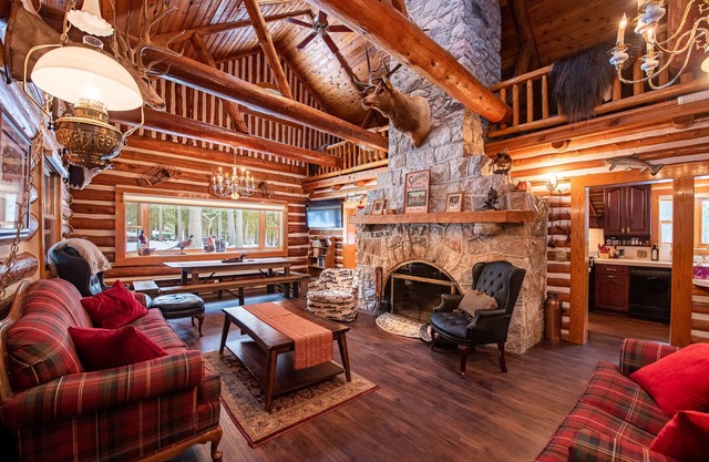 🦌 Forks River Lodge – Private Boardman Riverfront | Game Room | Pet-Friendly