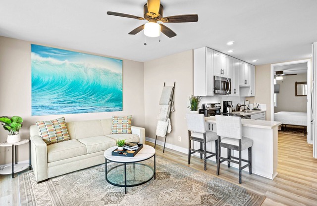 Fully supplied beach condo with covered parking in garage