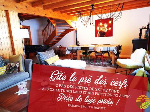 ⁂ GITE LE PRES AU CERF [CLEDICIHOME] 2 steps from the LISPACH resort/PRIVATE toboggan run! SNOWSHOE DEPARTURE ⁂