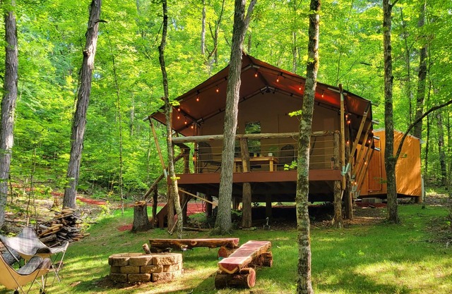 GLAMPING IN THE SMOKIES-PRIVATE-LAKE ACCESS