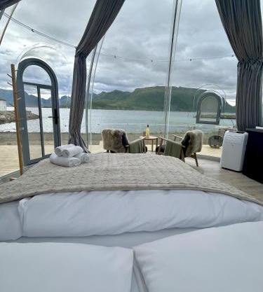 Glass domes at Arctic Ocean Lodge