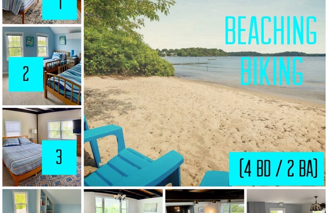 Harwich 4BR & 2BA Fall Getaway—Private Sandy Beach & Bike Path Access