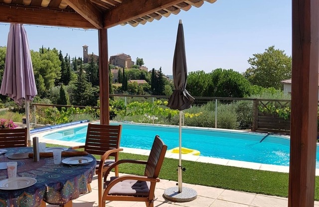Hillside villa with private pool, terraces and stunning views.
