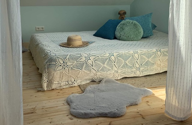 Holiday cottage with balcony, pool use and private sauna, 55sqm, 1 bedroom, max. 3 people